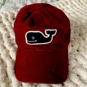 Vineyard Vines Maroon large whale hat